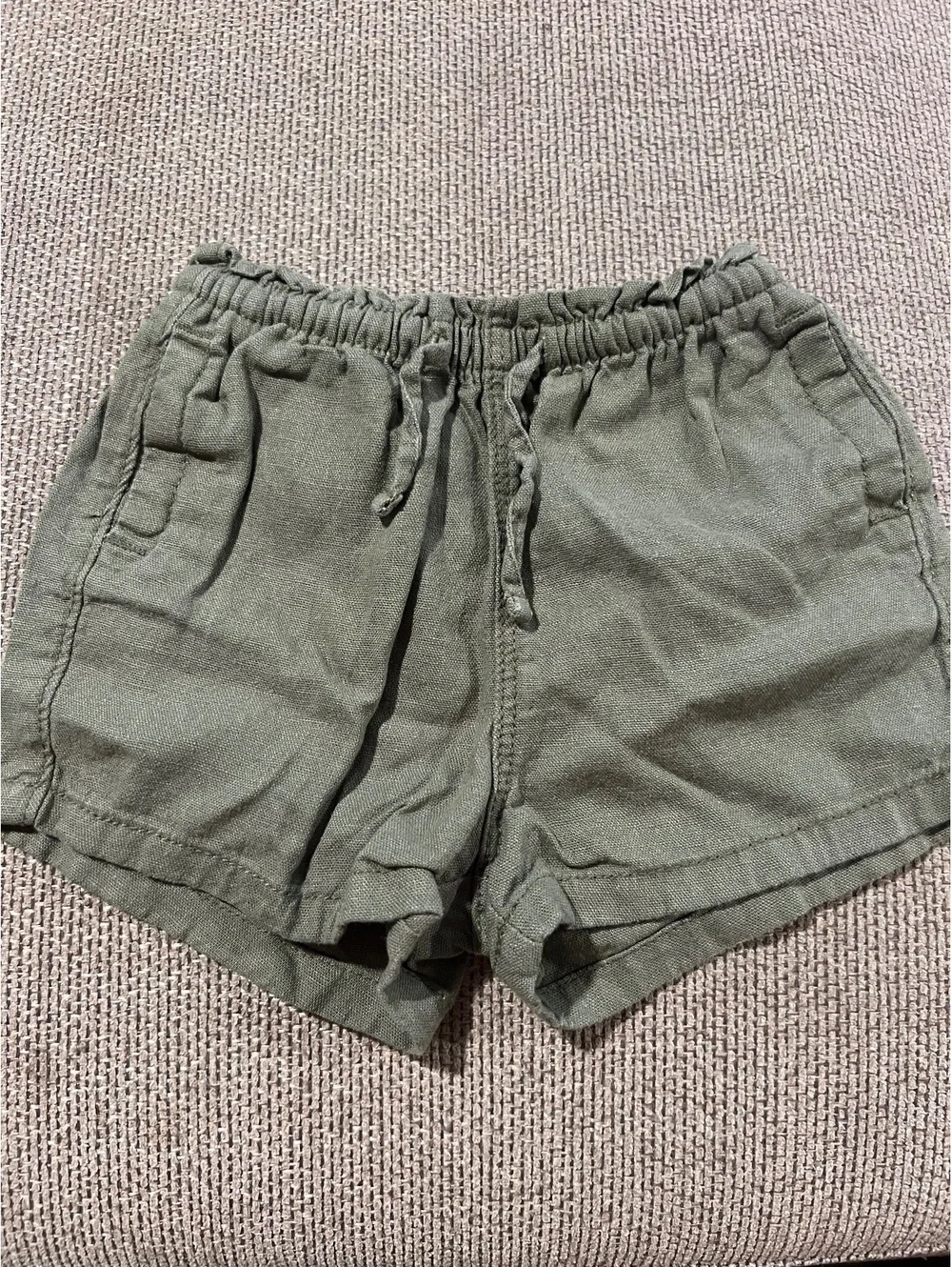 Old Navy Green Linen Shorts